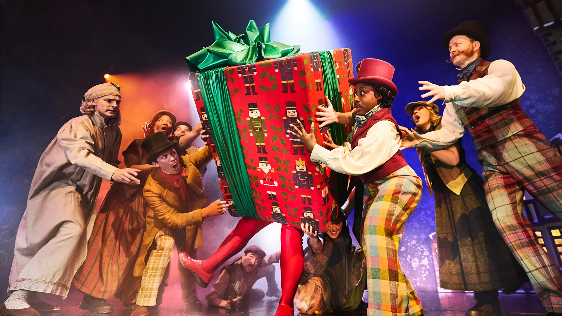 Christmas Carol Goes Wrong - Production shot. Photo credit Matt Crockett